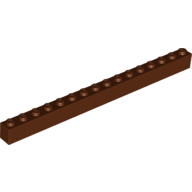 Brick 1 × 16 Reddish Brown