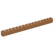 Brick 1 × 16 Medium Nougat