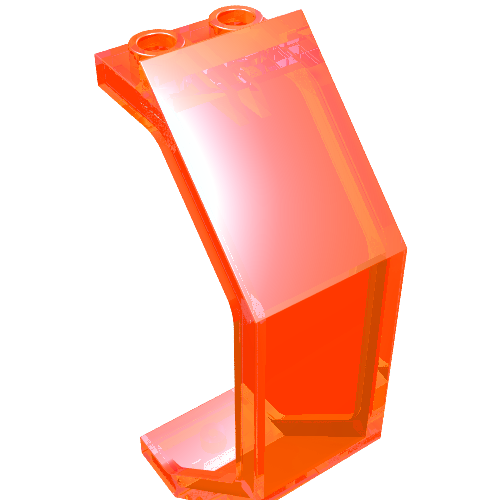 Paneel 3 × 2 × 6 Transparent-Neonorange
