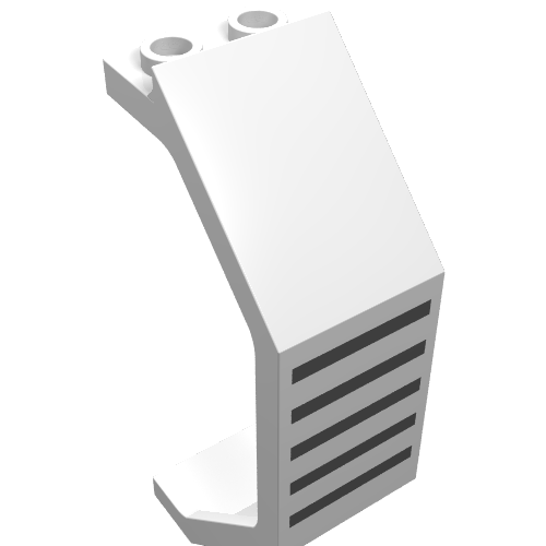 Panel 3 × 2 × 6 with Black Grill Print White