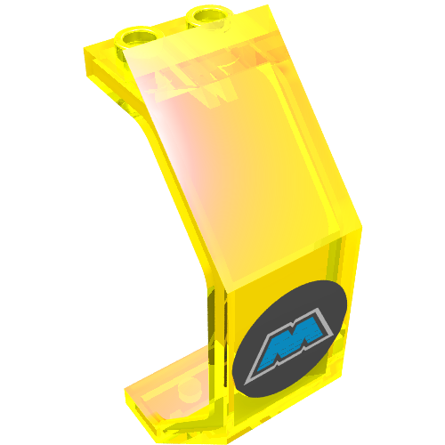 Panel 3 × 2 × 6 with MTron Logo Print Transparent-Neongrün