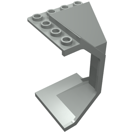 Panel 4 × 4 × 6 Corner Concave Hellgrau