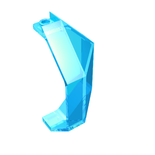 Panel 3 × 3 × 6 Corner Convex Trans-Light Blue