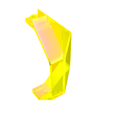 Panel 3 × 3 × 6 Corner Convex Transparent-Neongrün