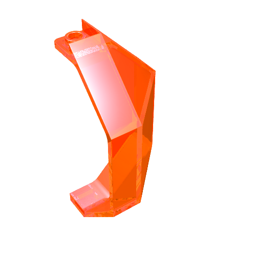 Panel 3 × 3 × 6 Corner Convex Trans-Neon Orange