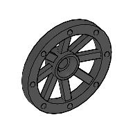 Wheel Wagon Small (27mm D.) Schwarz