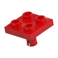 Plate Special 2 × 2 with Pin on Bottom Red