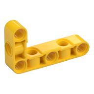 Technic Beam 3 × 5 L-Shape Thick with Alternating Holes Yellow