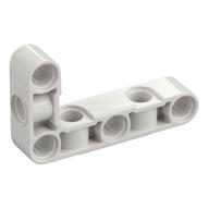 Technic Beam 3 × 5 L-Shape Thick with Alternating Holes White