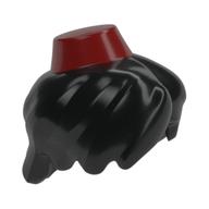 Hair and Hat, Dark Red Fez Black