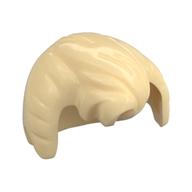 Hair Swept Back with Widow's Peak, Sideburns and Fluffed Bangs Beige