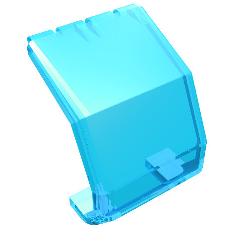 Windscreen 4 × 4 × 4 1/3 Helicopter Transparent-Hellblau