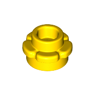 Plant, Flower, Plate Round 1 × 1 with 5 Petals Yellow