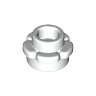 Plant, Flower, Plate Round 1 × 1 with 5 Petals Weiß