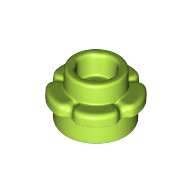Plant, Flower, Plate Round 1 × 1 with 5 Petals Limette