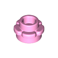 Plant, Flower, Plate Round 1 × 1 with 5 Petals Bright Pink
