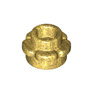 Plant, Flower, Plate Round 1 × 1 with 5 Petals Pearl Gold