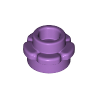 Plant, Flower, Plate Round 1 × 1 with 5 Petals Medium Lavender