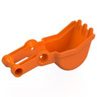 Duplo Digger Bucket, Small with Long Arm, and 3 Teeth Orange