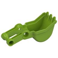 Duplo Baggerschaufel, klein mit langem Arm und 3 Zähnen in Limette