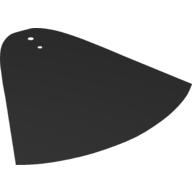 Large Figure Cape, 2 Holes Schwarz