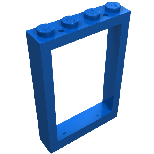 Window 1 × 4 × 5 with Solid Studs Blue