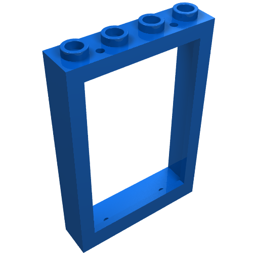 Fenster 1 × 4 × 5 mit Hohlnoppen Blau