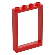Fenster 1 × 4 × 5 mit Hohlnoppen Rot