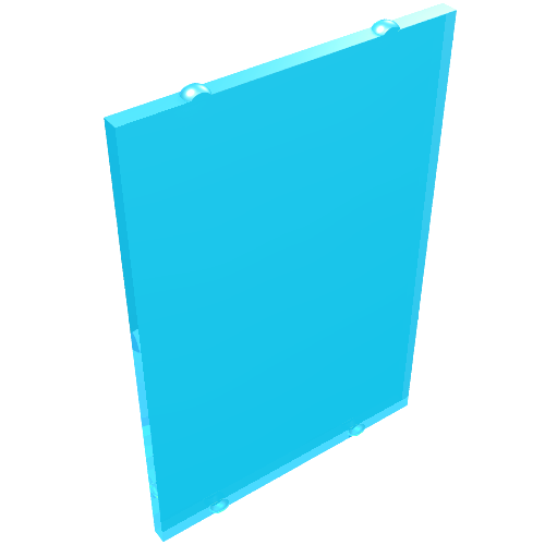 Glass for Window 1 × 4 × 5 Trans-Light Blue