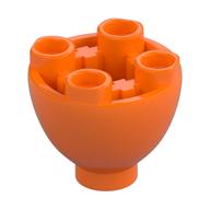 Stein rund 2 × 2 × 1 1/3 umgekehrt Orange