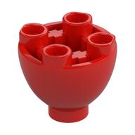Brick Round 2 × 2 × 1 1/3 Inverted Red
