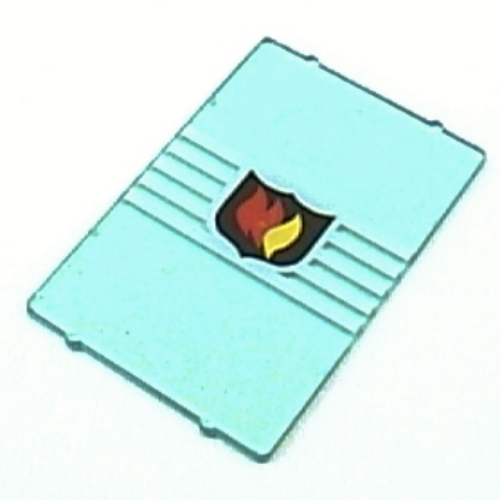 Glass for Window 1 × 4 × 5 with Fire Logo Print Trans-Light Blue