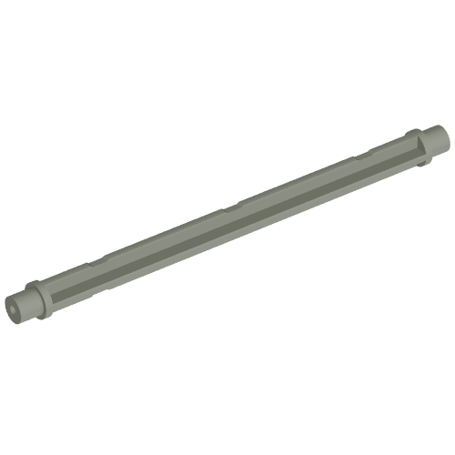 Street Sweeper Brush Axle 1 × 8 Hellgrau