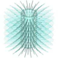 Street Sweeper Brush Trans-Light Blue
