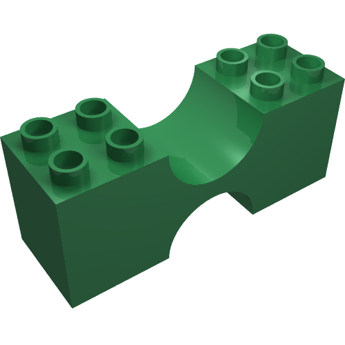 Duplo Brick 2 × 6 × 2 Double Concave Green