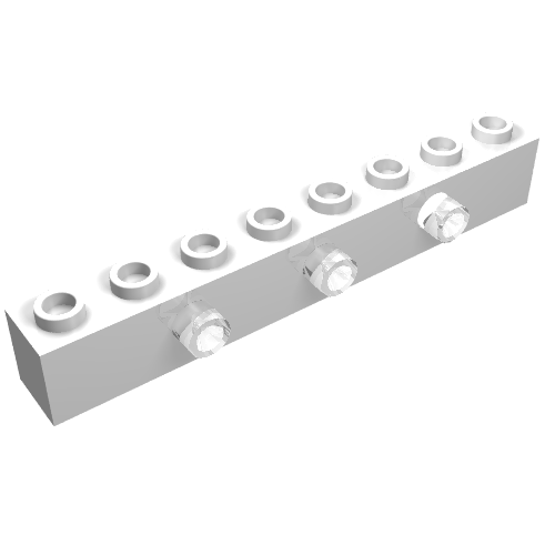 Light Brick 1 × 8 [3 Prisms] Weiß