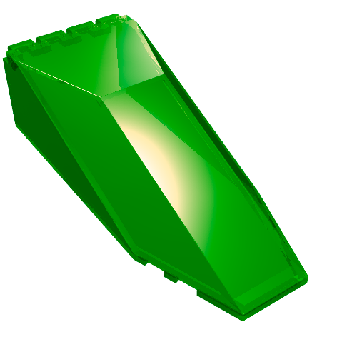 Windscreen 10 × 4 × 2 1/3 Canopy Transparent-Grün