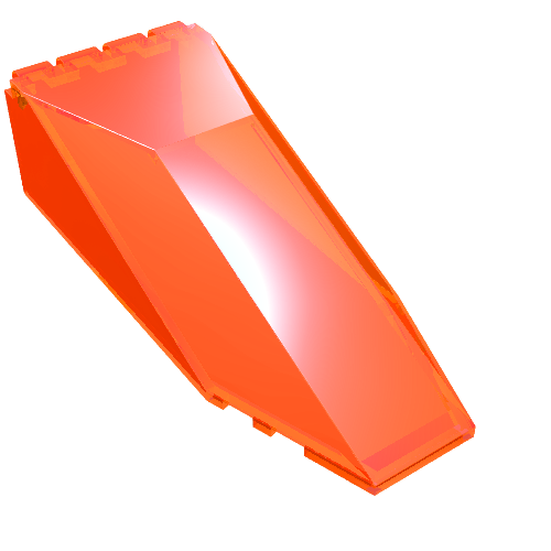 Windscreen 10 × 4 × 2 1/3 Canopy Transparent-Neonorange