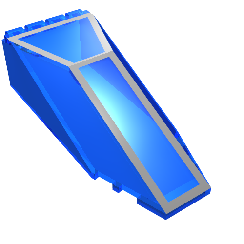 Windscreen 10 × 4 × 2 1/3 Canopy with Silver Frame Print Trans-Dark Blue