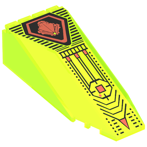 Windscreen 10 × 4 × 2 1/3 Canopy with UFO Print Trans-Neon Green