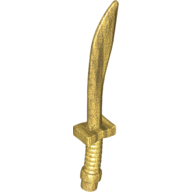 Weapon Sword / Saber with Curved Blade and Hilt Perlgold