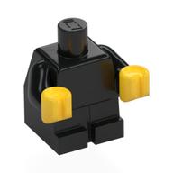Baby / Toddler Body with Fixed Arms and Yellow Hands Black