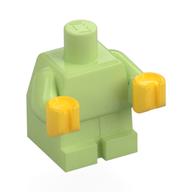 Baby / Toddler Body with Fixed Arms and Yellow Hands Gelbgrün