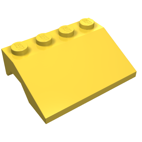 Wheel Arch, Mudguard, Slope 3 × 4 Yellow