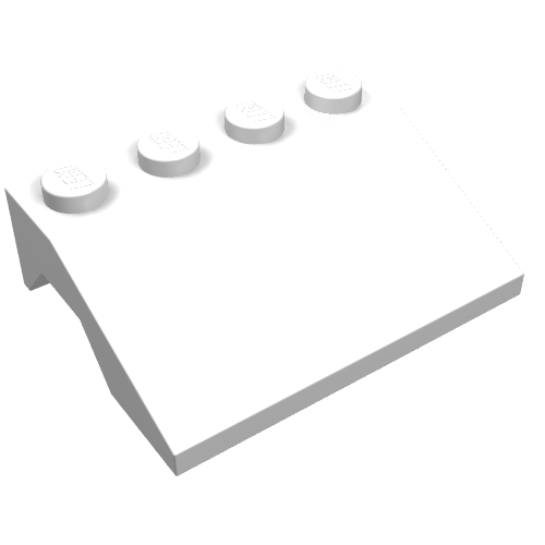 Wheel Arch, Mudguard, Slope 3 × 4 White
