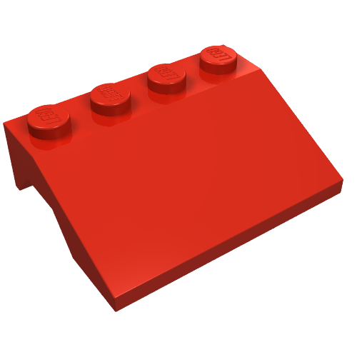 Wheel Arch, Mudguard, Slope 3 × 4 Red
