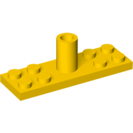 Plate Special 2 × 6 with Pole Holder Pin Yellow