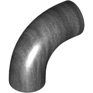 Brick Round 1 × 1 diameter Tube with 90 Degree Elbow (2 × 2 × 1) and Axle Holes (Crossholes) at each end Perltitan