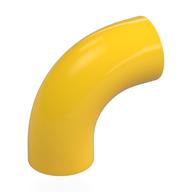 Brick Round 1 × 1 diameter Tube with 90 Degree Elbow (2 × 2 × 1) and Axle Holes (Crossholes) at each end Yellow
