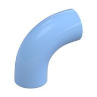 Brick Round 1 × 1 diameter Tube with 90 Degree Elbow (2 × 2 × 1) and Axle Holes (Crossholes) at each end Bright Light Blue